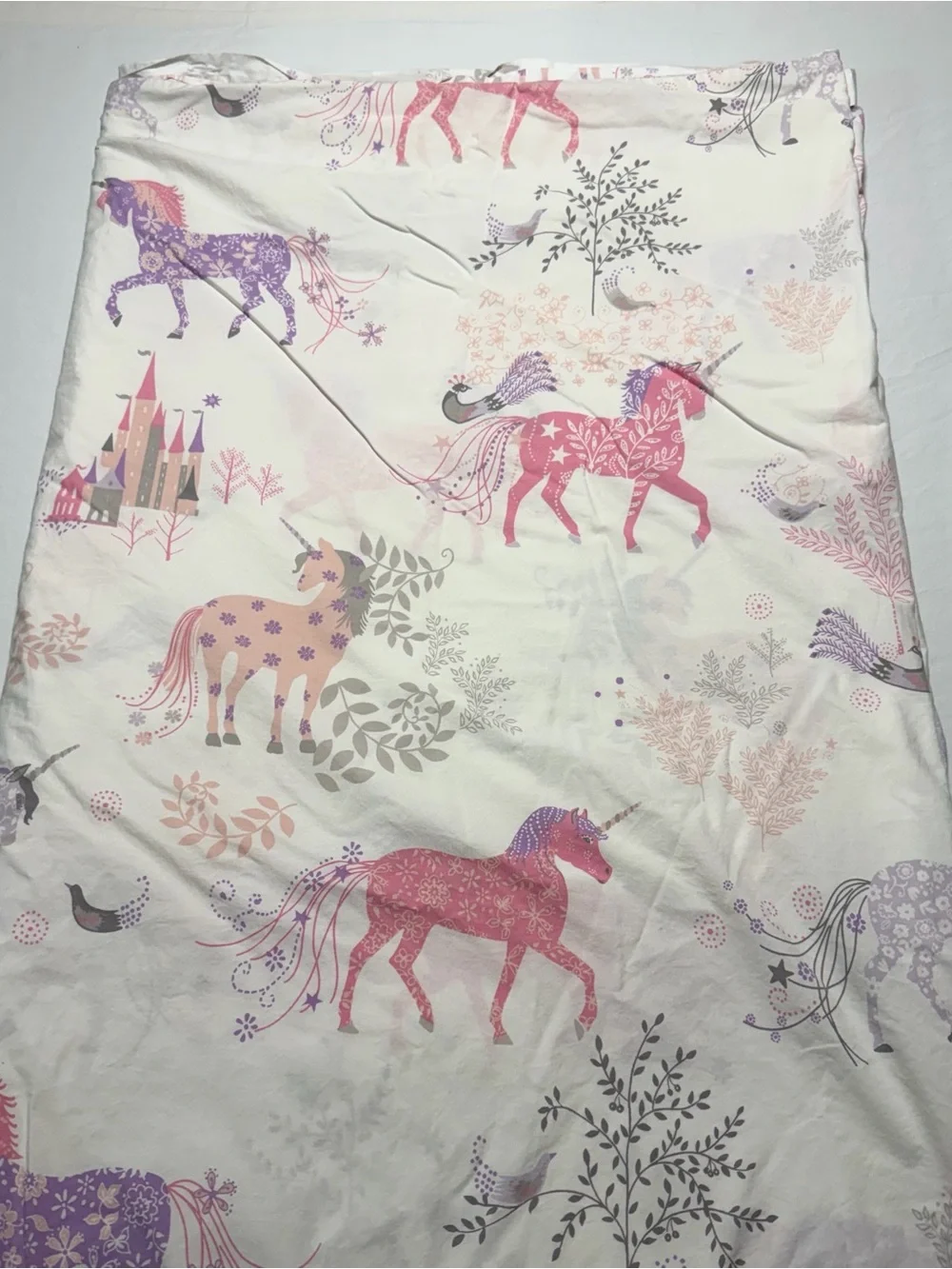 Unicorn Forest Classic Cool Organic Cotton Duvet Cover